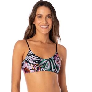 Tropical Print Bikini Top
